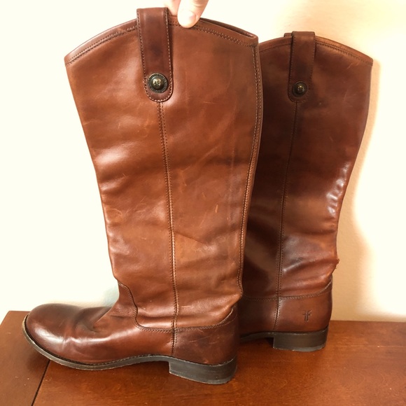 Frye Shoes - Frye Women’s Melissa Cognac Brown Riding Boots